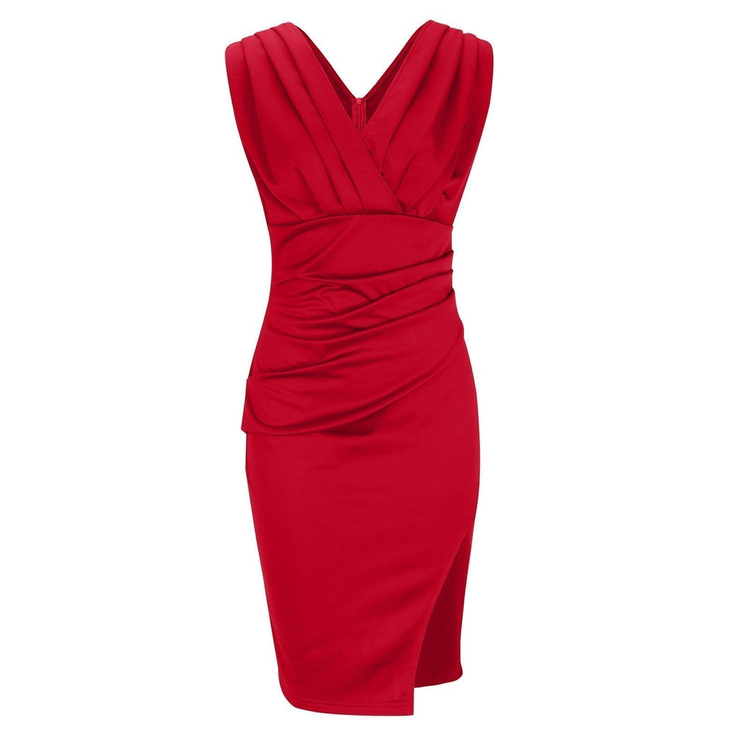 Valette | Sculpted Pleat Midi Dress