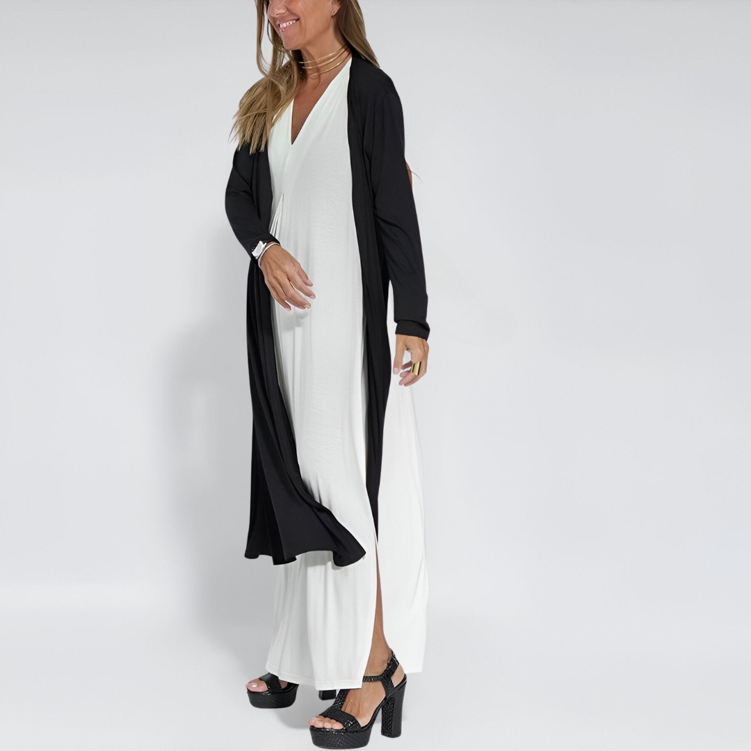 Elise | Elegant Maxi Dress & Cardigan Set