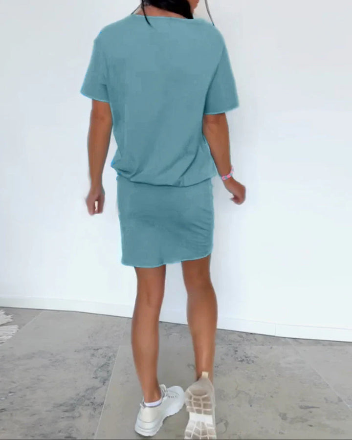 Lunera | Sculpted Jersey Tee & Skirt Set