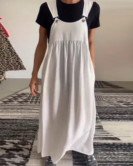 Alice | Solid Color Casual Strap Dress