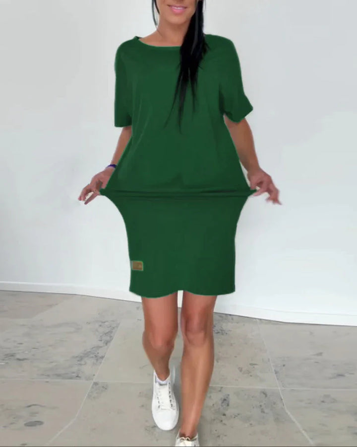 Lunera | Sculpted Jersey Tee & Skirt Set