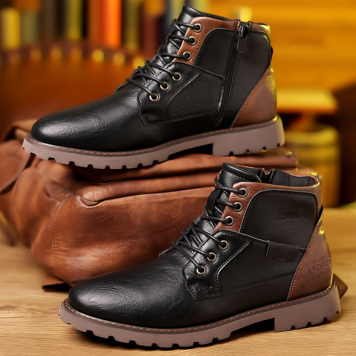 Valdena | Rugged Leather Utility Boots