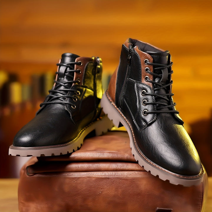 Valdena | Rugged Leather Utility Boots