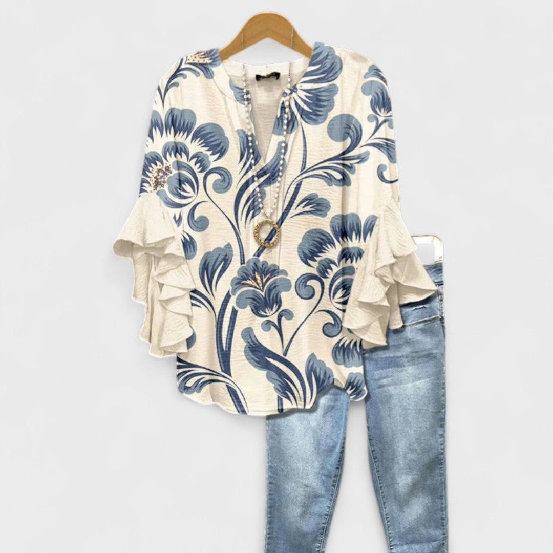 Elowen | Soft Bloom Ruffle Blouse