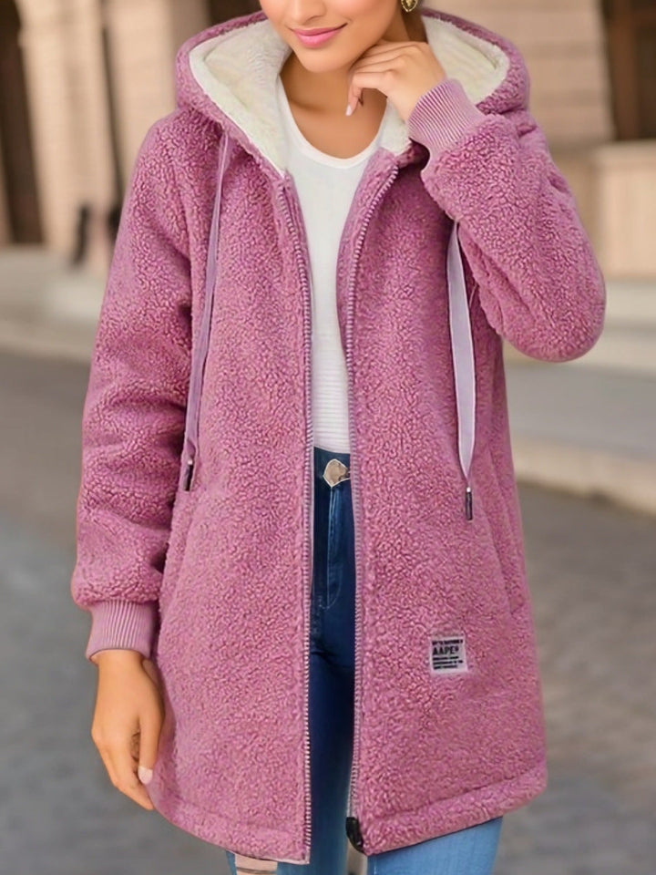Ines | Cosy Sherpa Zip Hoodie