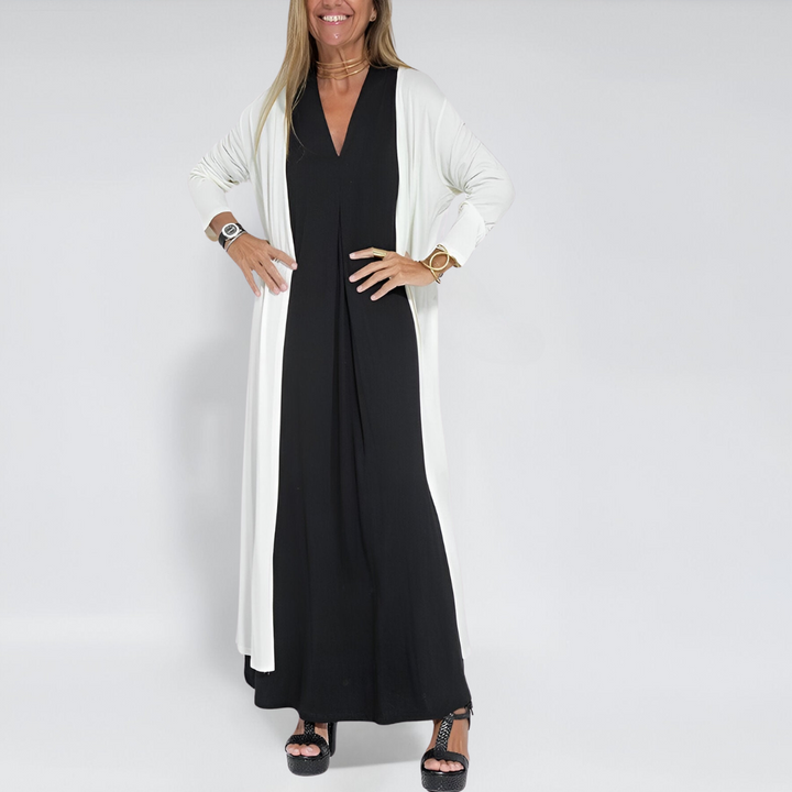 Elise | Elegant Maxi Dress & Cardigan Set