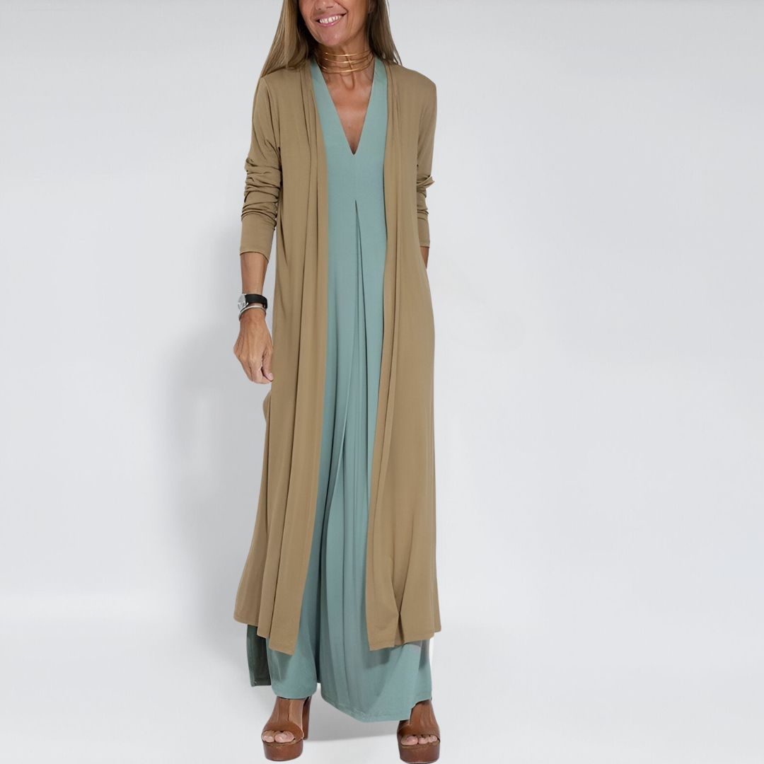 Elise | Elegant Maxi Dress & Cardigan Set