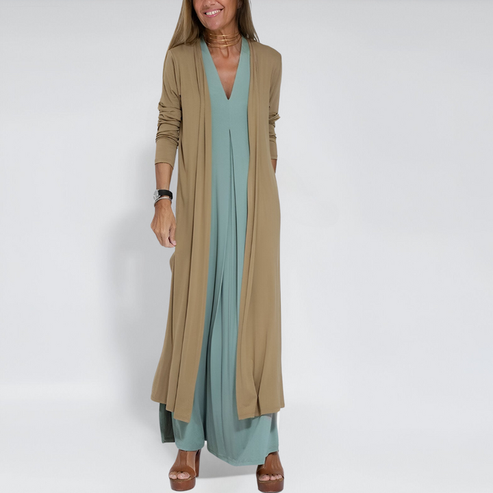 Elise | Elegant Maxi Dress & Cardigan Set