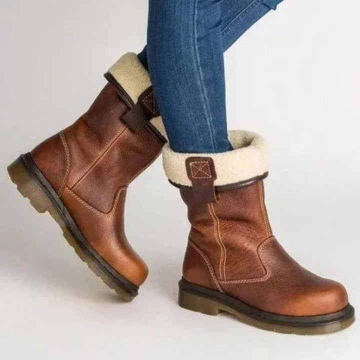 Lilia | Lined Leather Winter Boots
