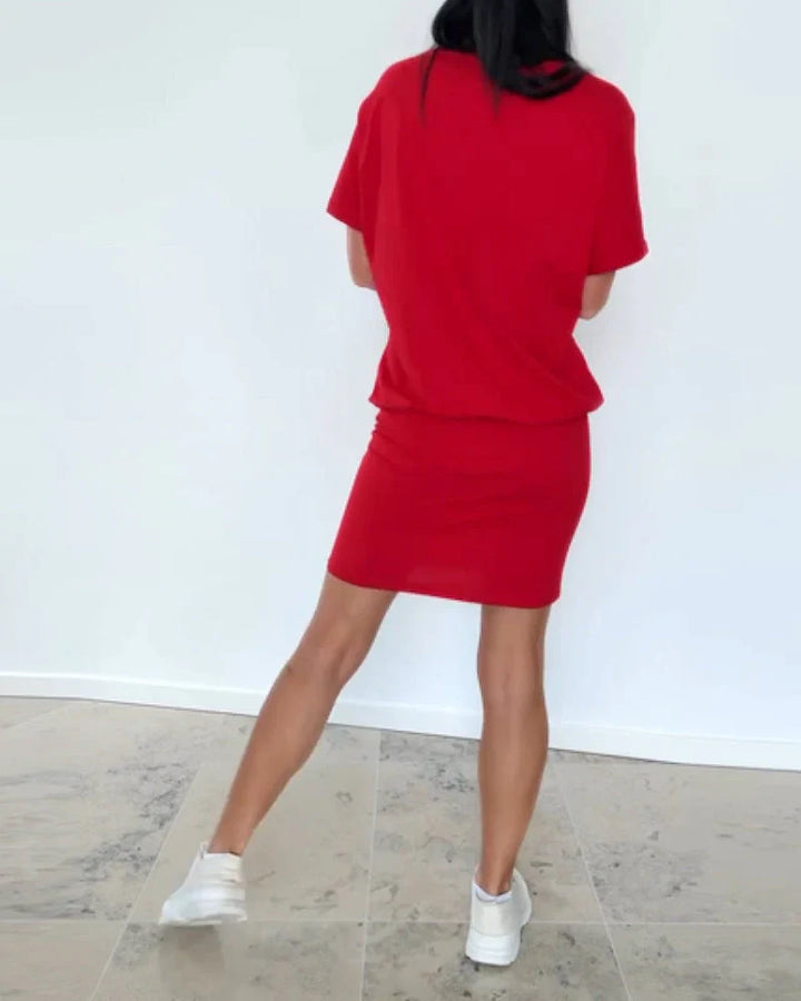 Lunera | Sculpted Jersey Tee & Skirt Set