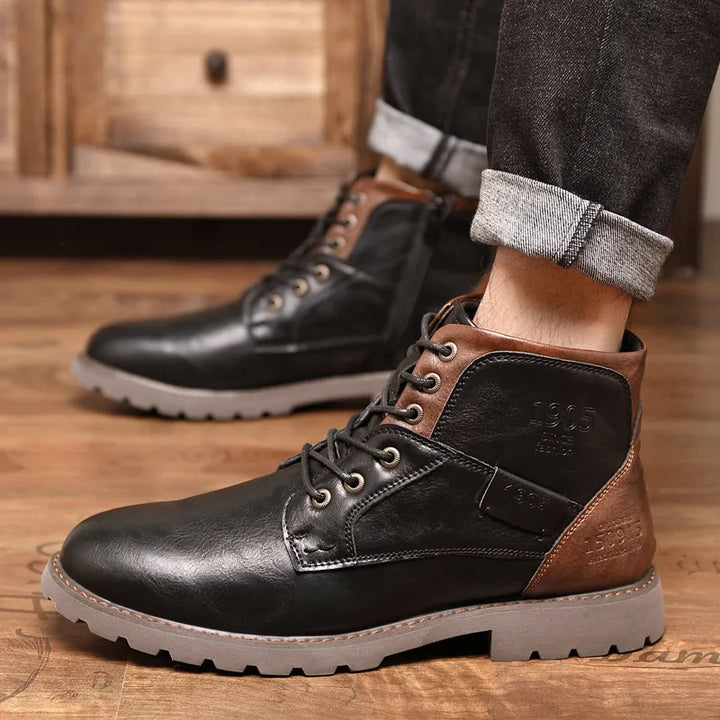 Valdena | Rugged Leather Utility Boots