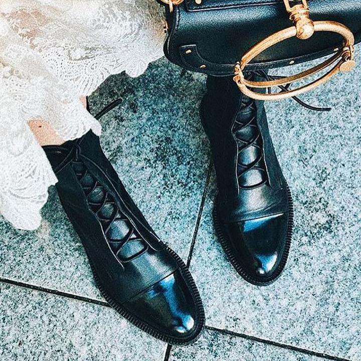 Solenne | Sculpted Leather Heeled Boots