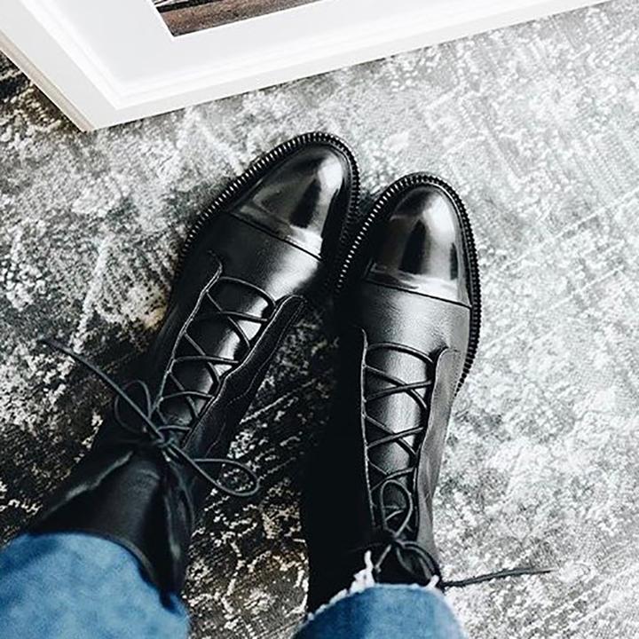 Solenne | Sculpted Leather Heeled Boots