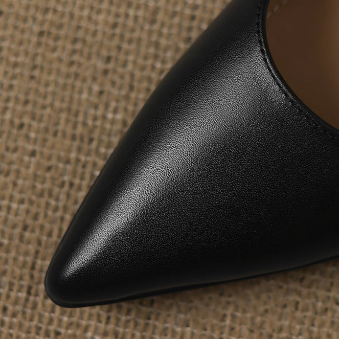 Seraphine | Sculpted Leather Knitted Heels