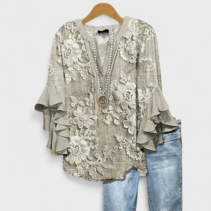 Elowen | Soft Bloom Ruffle Blouse