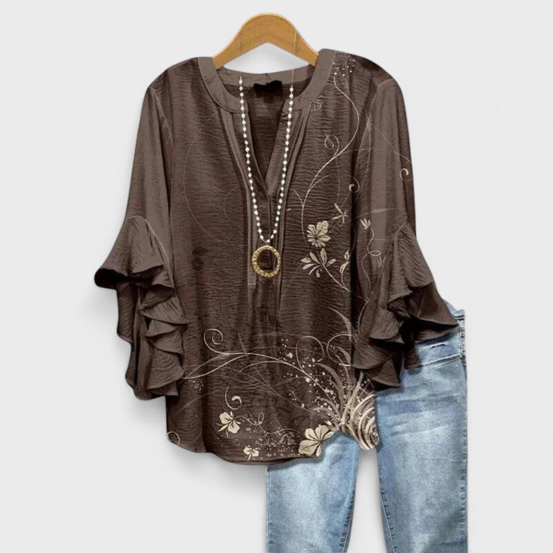Elowen | Soft Bloom Ruffle Blouse