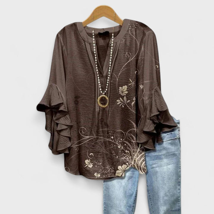 Elowen | Soft Bloom Ruffle Blouse