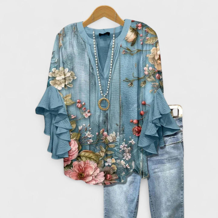 Elowen | Soft Bloom Ruffle Blouse