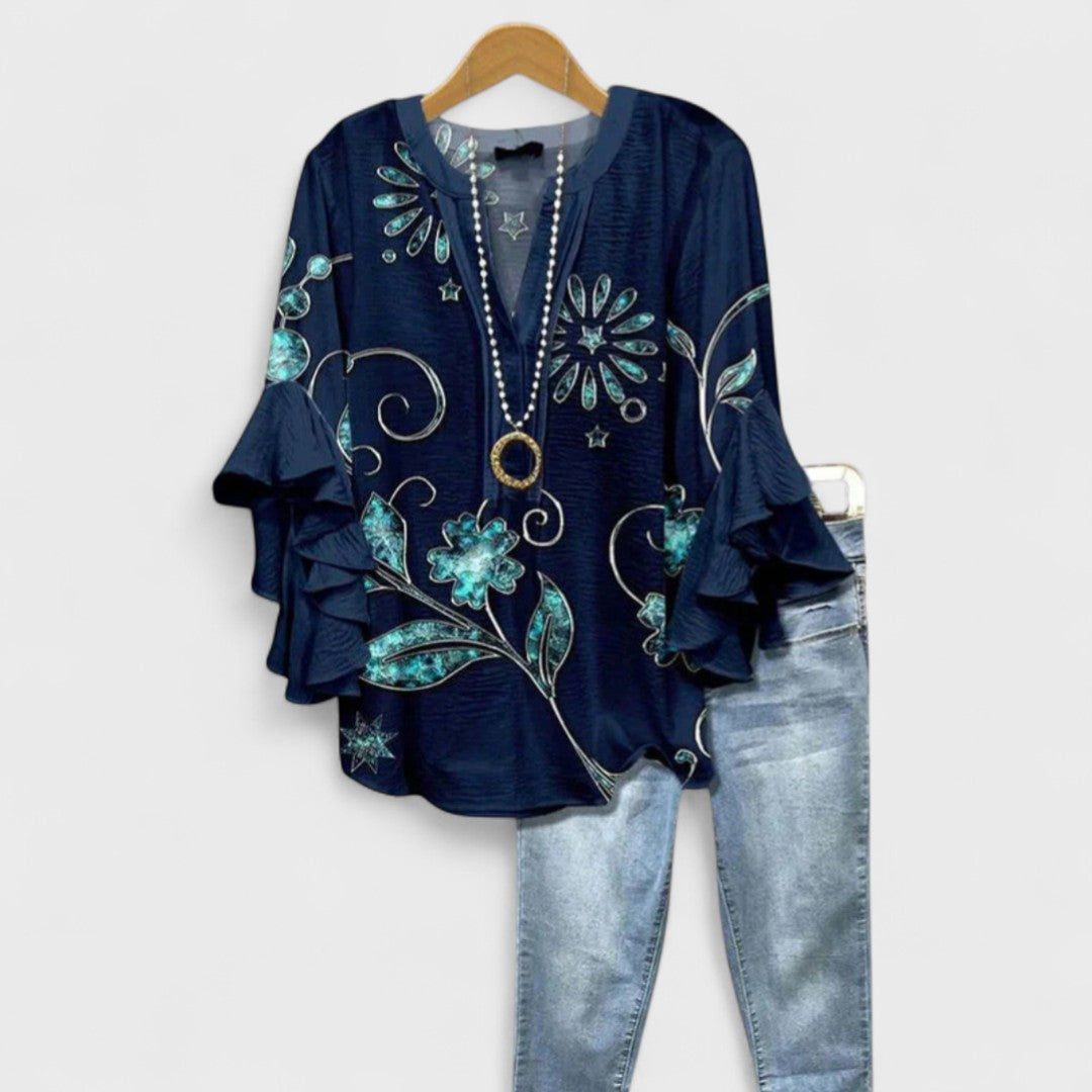Elowen | Soft Bloom Ruffle Blouse