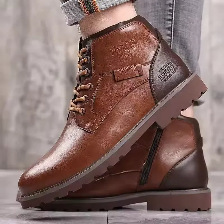 Valdena | Rugged Leather Utility Boots