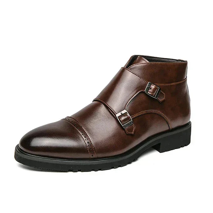 Ludano | Double Buckle Leather Boots