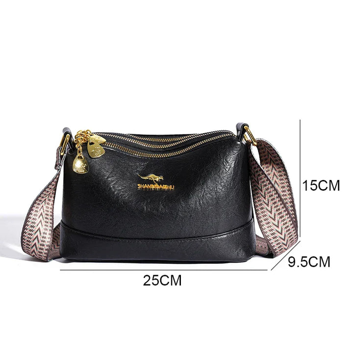 Addison Refined Leather Shoulder Bag