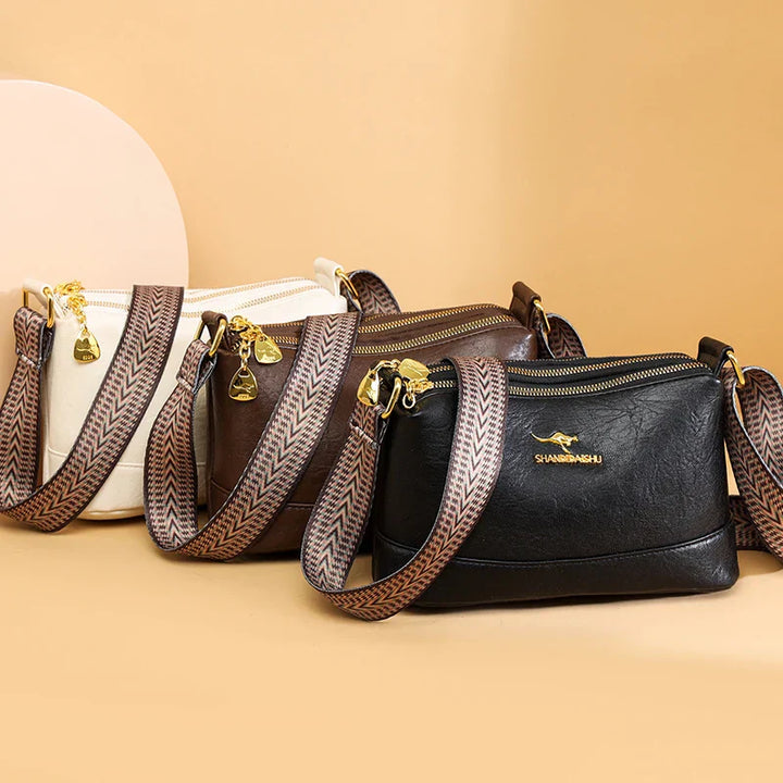 Addison Refined Leather Shoulder Bag