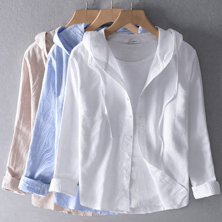 Elowen | Cotton Hooded Blouse