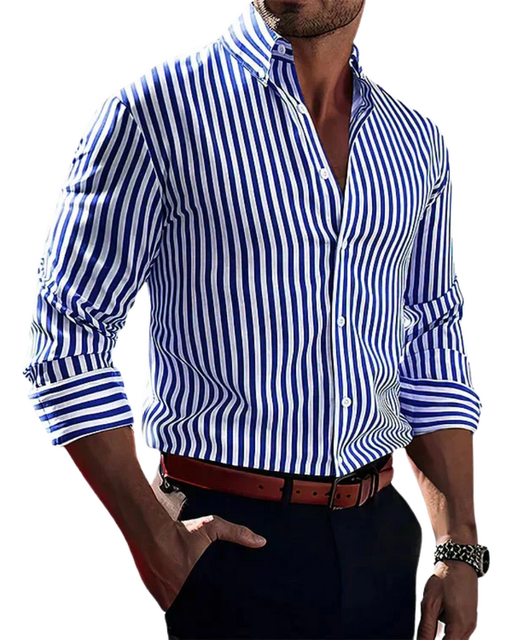 Delviano | Elegant Striped Shirt