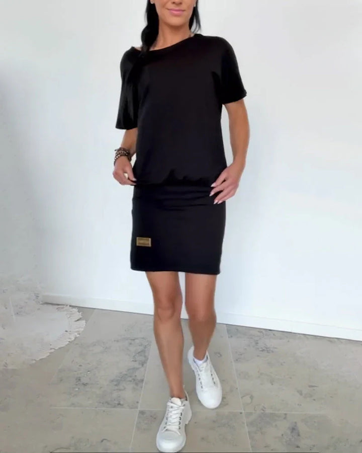 Lunera | Sculpted Jersey Tee & Skirt Set