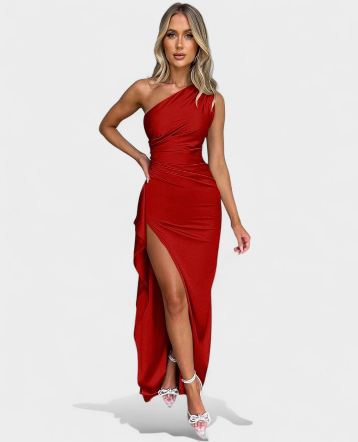 Amara | One-Shoulder Draped Maxi Dress