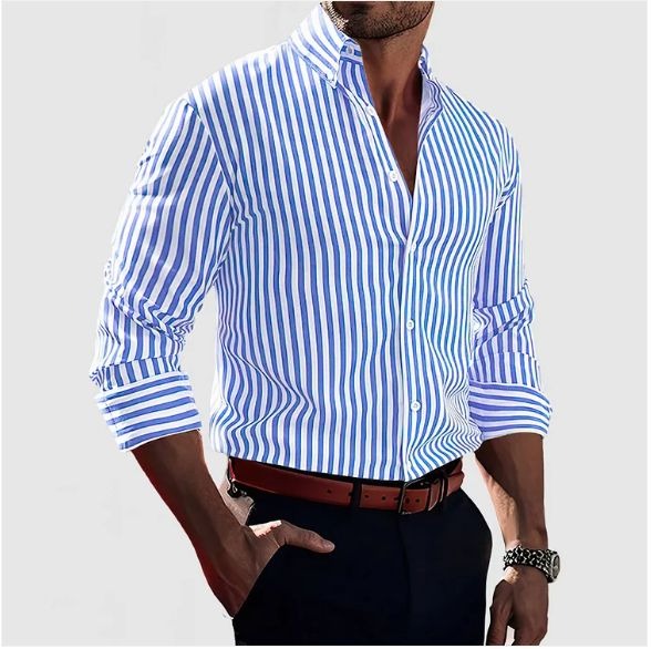 Delviano | Elegant Striped Shirt