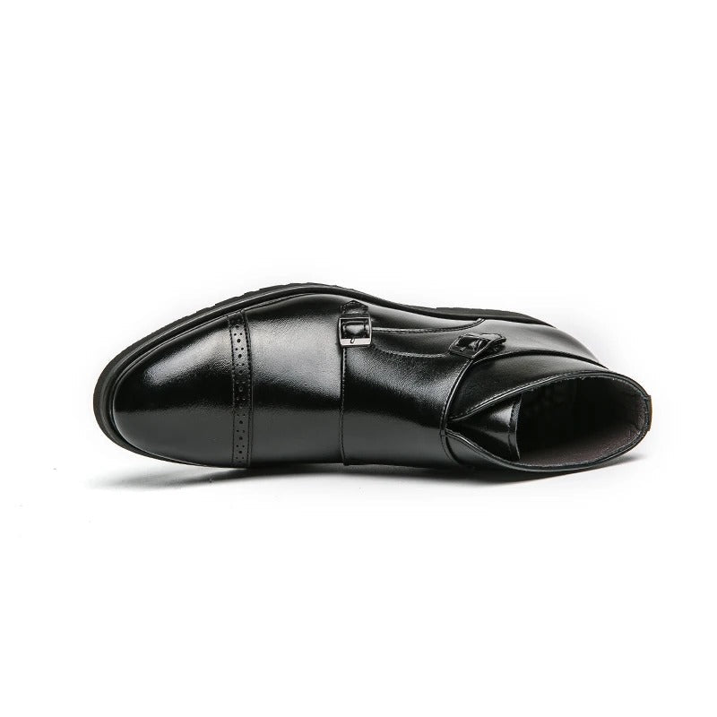 Ludano | Double Buckle Leather Boots