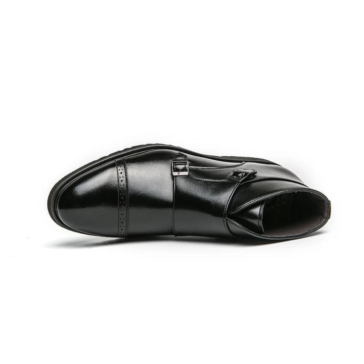 Ludano | Double Buckle Leather Boots