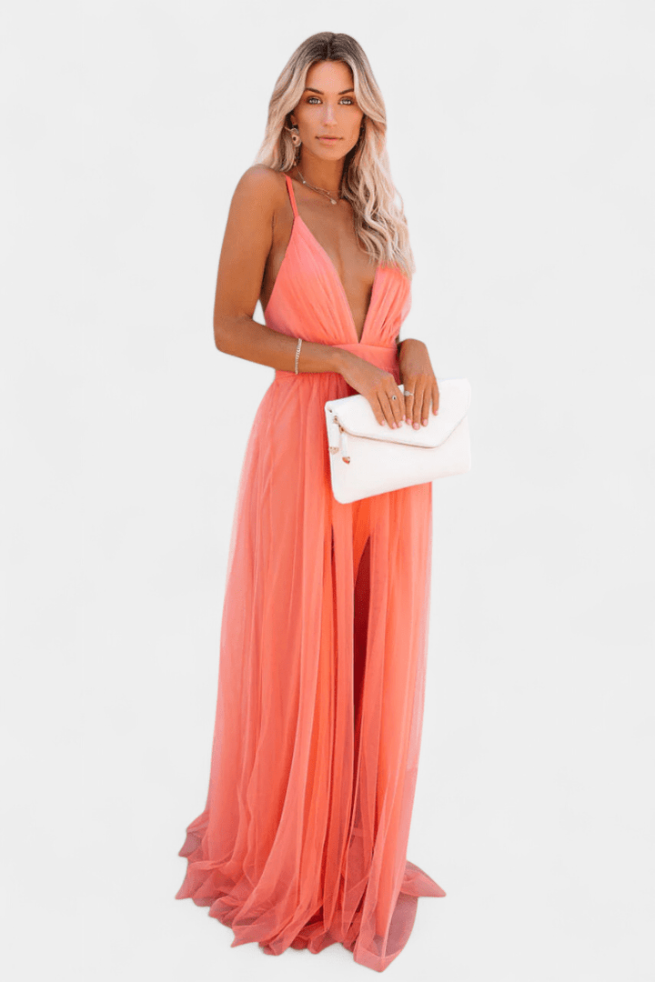 Gergana | Petal Dust Tulle Dress
