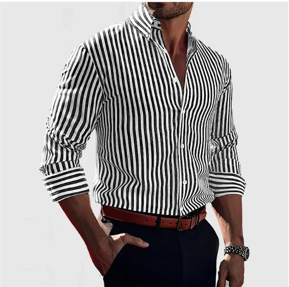 Delviano | Elegant Striped Shirt