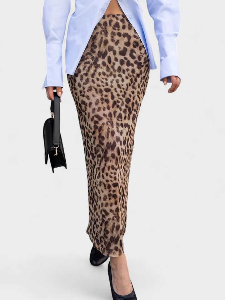 Lila | Leopard Print Maxi Skirt
