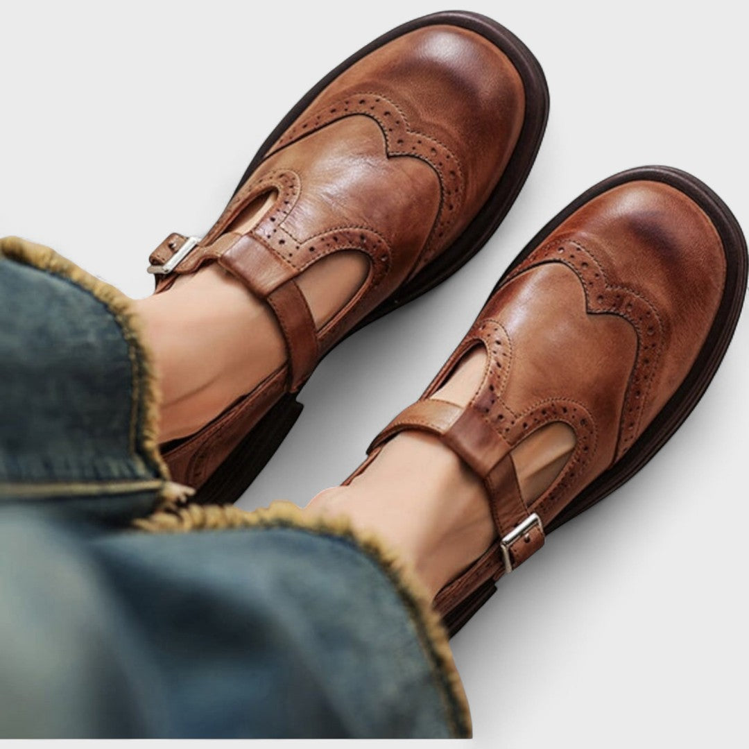 Avenelle | Heritage Leather T-Bar Flats