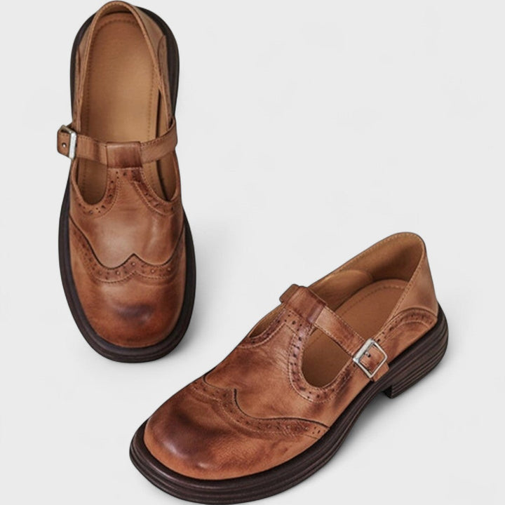 Avenelle | Heritage Leather T-Bar Flats