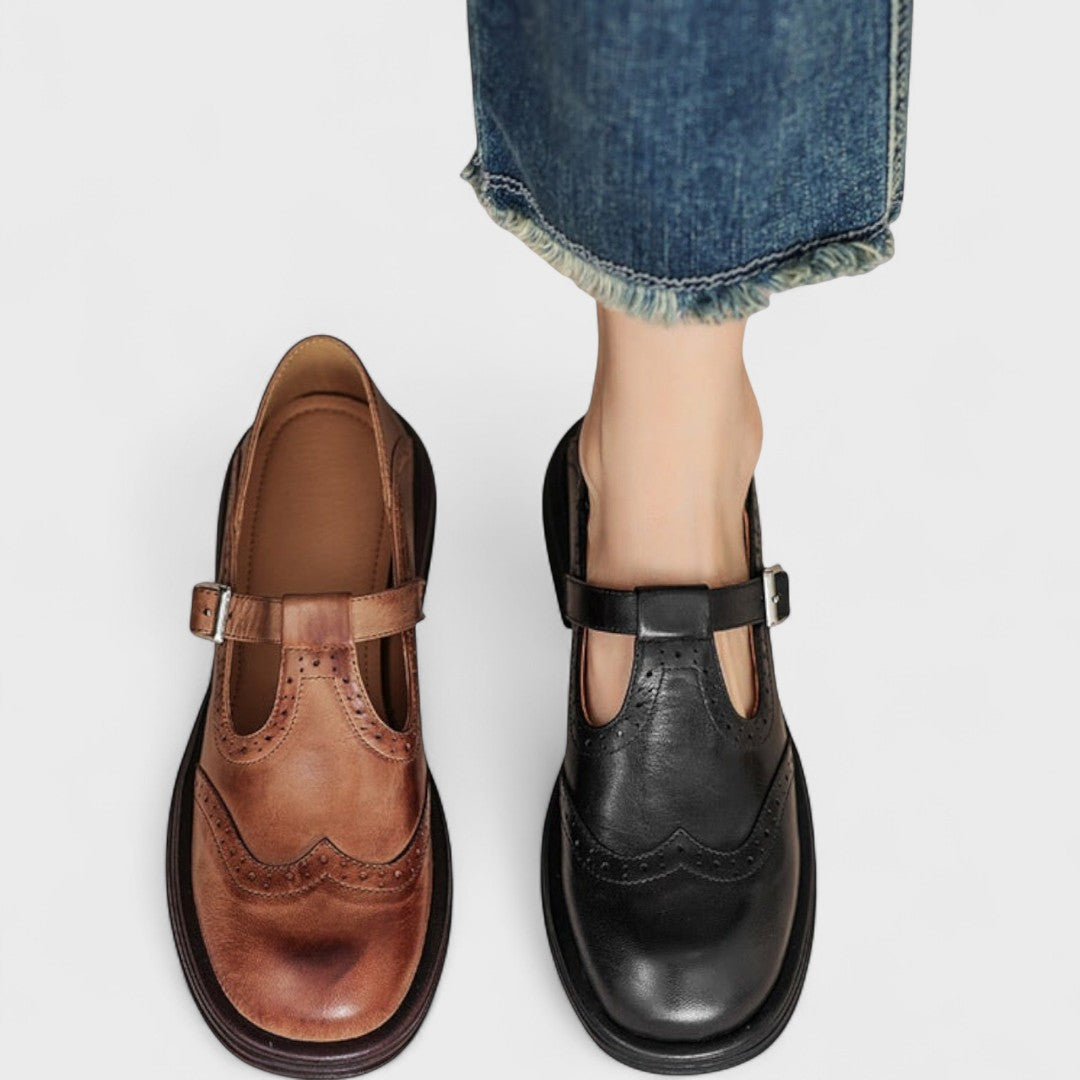 Avenelle | Heritage Leather T-Bar Flats