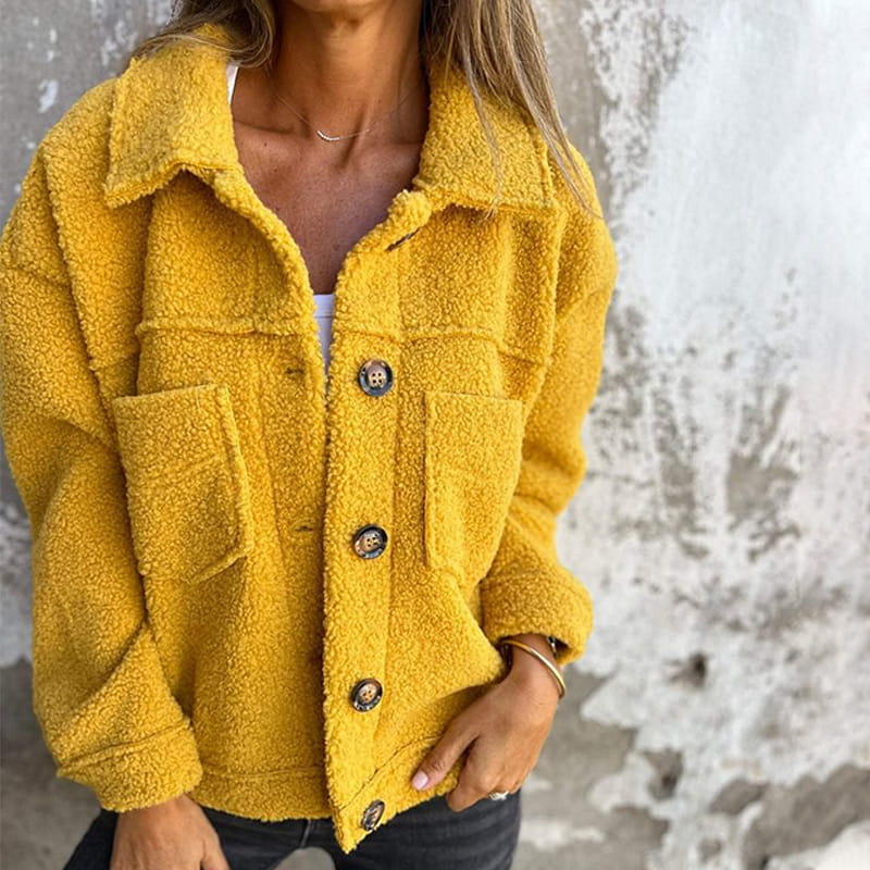 Solena | Boxy Textured Button Jacket